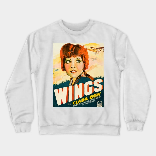 Wings Movie Poster Crewneck Sweatshirt by MovieFunTime